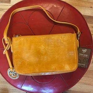 NWT Piero Guidi Magic Circus Mustard Yellow purse